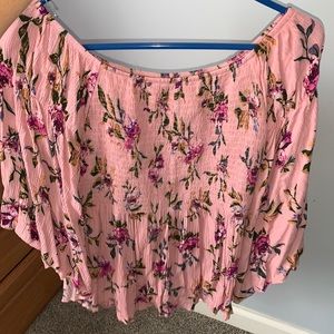 size xs pink flowy blouse